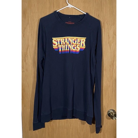 Stranger Things Official Netflix Long Sleeve Pullover Sweater Shirt Unisex Large - Picture 1 of 6